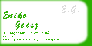 eniko geisz business card